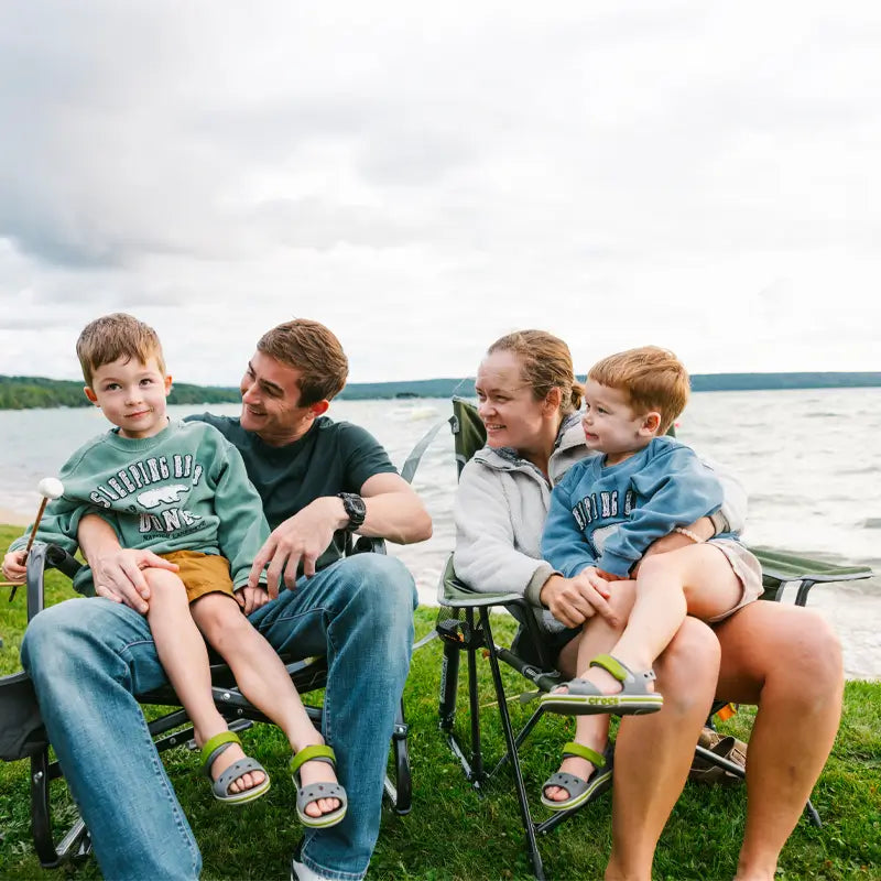 Foldable Kickback Rocker - Camp Rocker Chair for Fishing & Beach Trips Detail