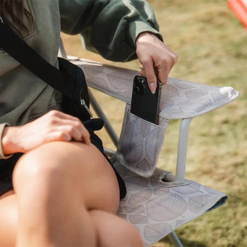 Foldable Kickback Rocker - Camp Rocker Chair for Fishing & Beach Trips Detail