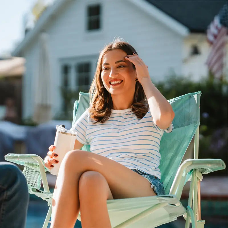 Foldable Kickback Rocker - Camp Rocker Chair for Fishing & Beach Trips Detail