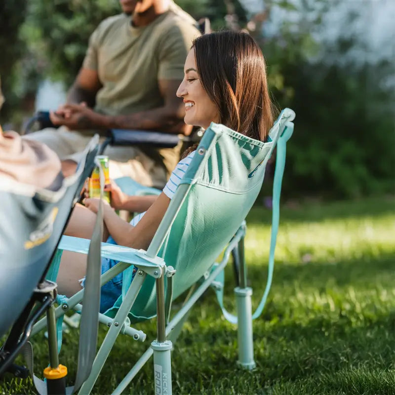Foldable Kickback Rocker - Camp Rocker Chair for Fishing & Beach Trips Detail