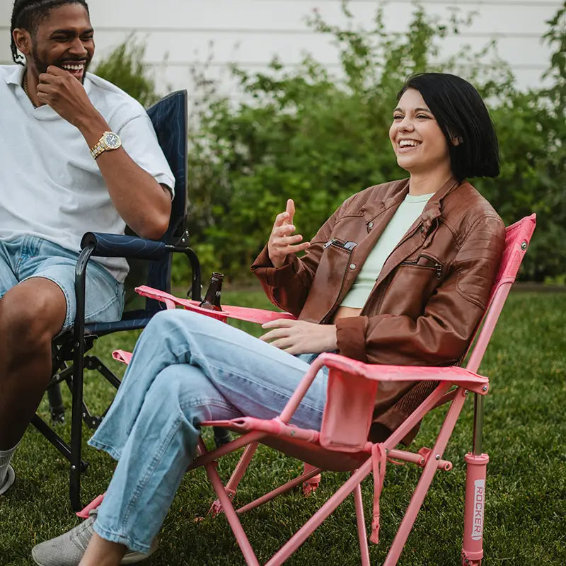 Foldable Kickback Rocker - Camp Rocker Chair for Fishing & Beach Trips Detail