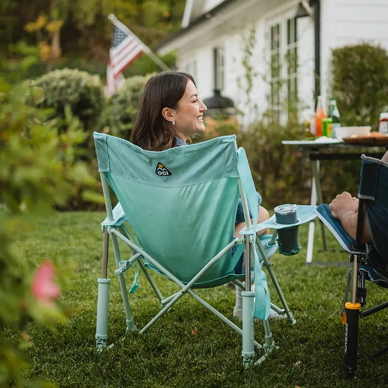 Foldable Kickback Rocker - Camp Rocker Chair for Fishing & Beach Trips Detail