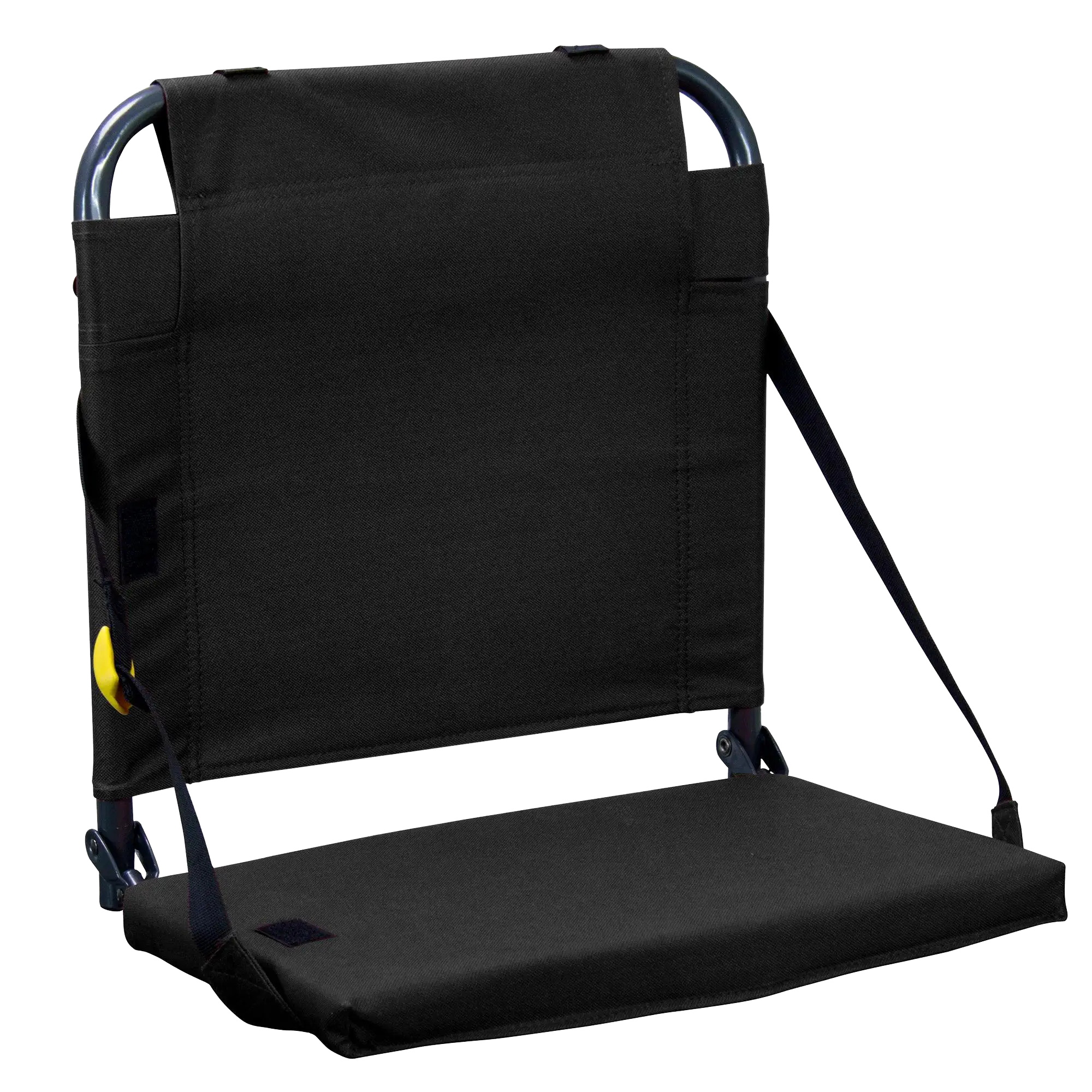 Ultra-Comfortable BleacherBack - Camp Rocker Chair for Fishing & Beach Trips - Black