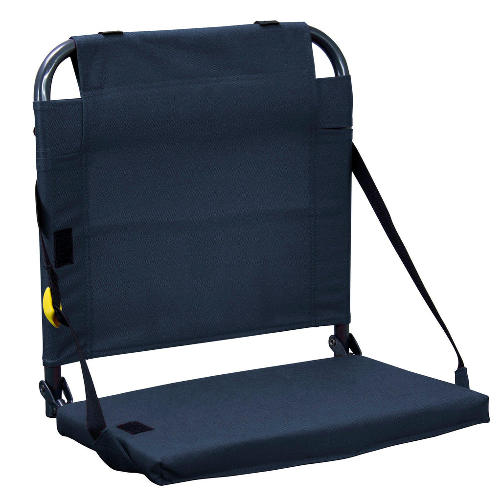Ultra-Comfortable BleacherBack - Camp Rocker Chair for Fishing & Beach Trips - Navy