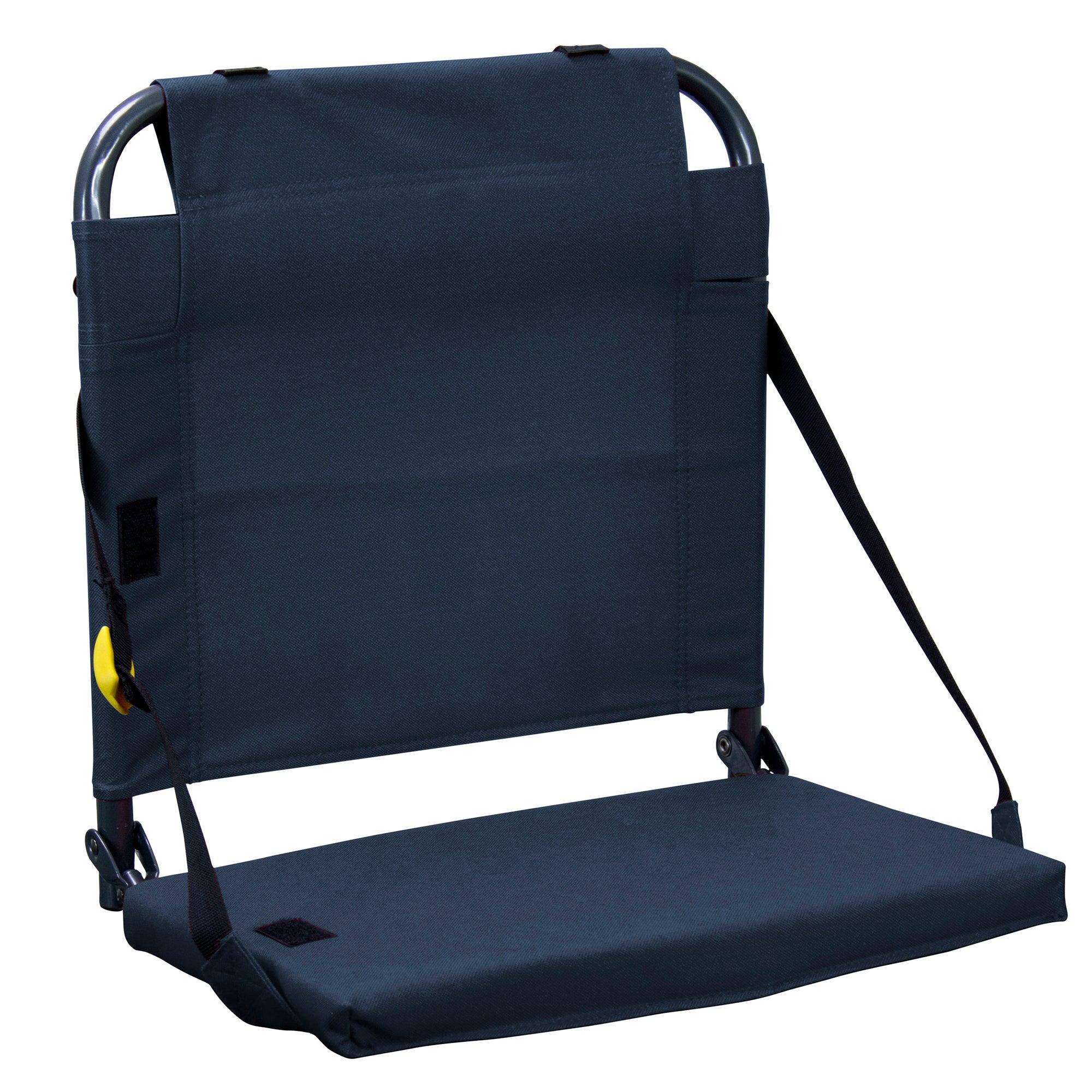 Ultra-Comfortable BleacherBack - Camp Rocker Chair for Fishing & Beach Trips - Navy