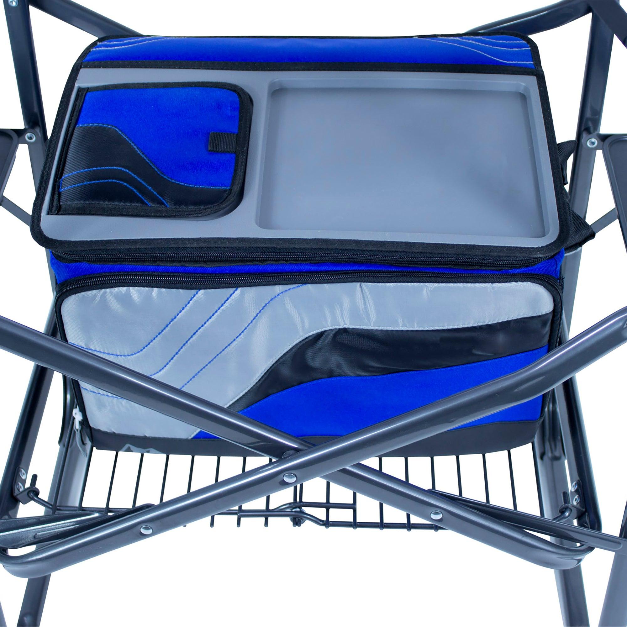 Heavy Duty Master Cook Station - Folding Camping Table with Storage Shelves Detail