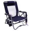 Premium All-Weather Bi-Fold Slim Event Chair - Folding Rocking Chair - Perfect for Tailgating - Indigo