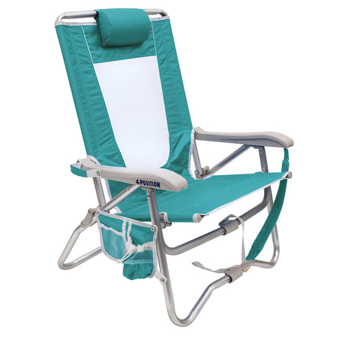 Ergonomic Portable Bi-Fold Beach Chair - Folding Rocking Chair - Perfect for Tailgating - Seafoam