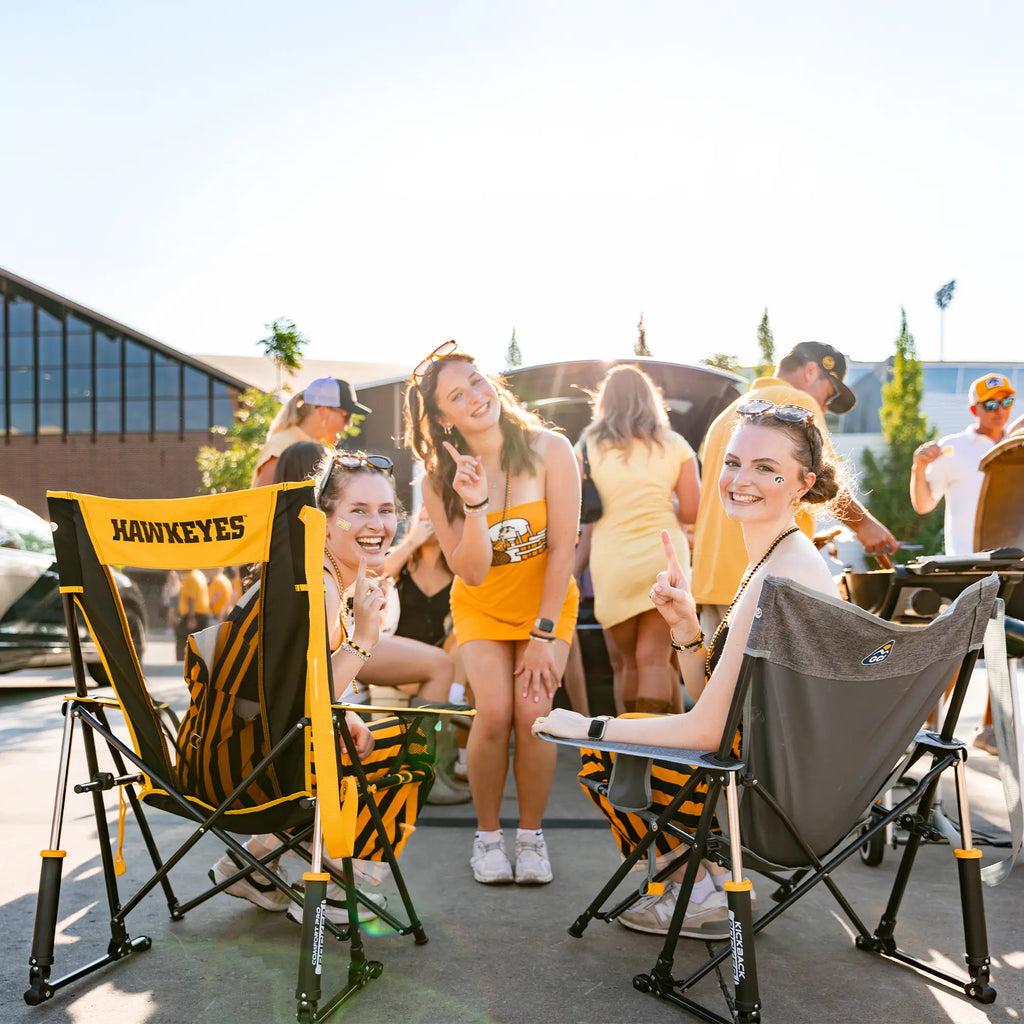 Ultra-Comfortable Comfort Pro Rocker - Iowa Hawkeyes - Camp Rocker Chair for Fishing & Beach Trips Detail
