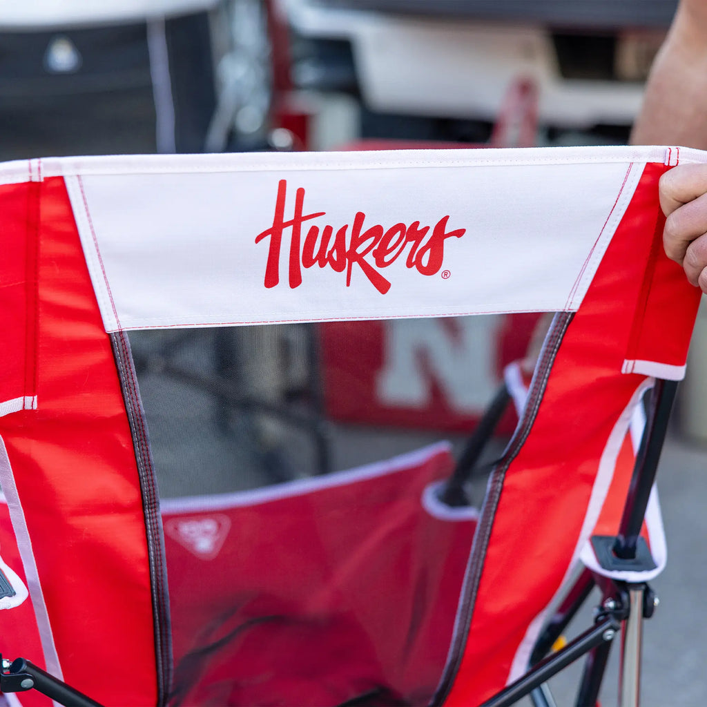 Foldable Comfort Pro Rocker - Nebraska Cornhuskers - Camp Rocker Chair for Fishing & Beach Trips Detail