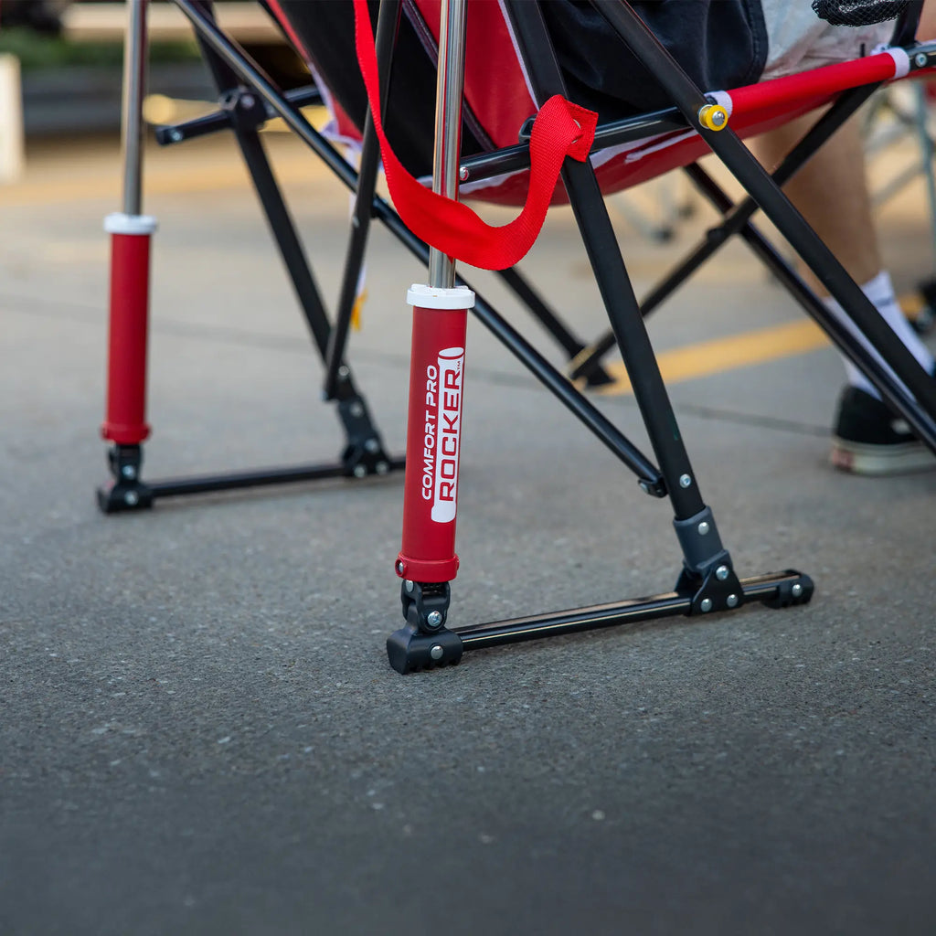 Foldable Comfort Pro Rocker - Nebraska Cornhuskers - Camp Rocker Chair for Fishing & Beach Trips Detail