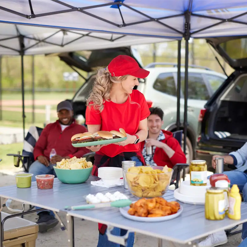 Heavy Duty Slim-Fold Table XL - Portable Camp Kitchen Table Counter Detail