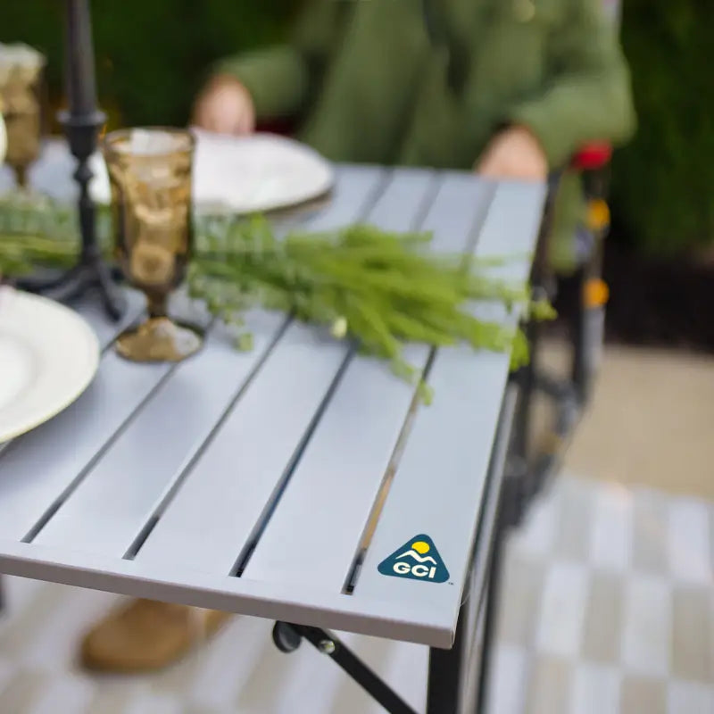 Heavy Duty Slim-Fold Table XL - Portable Camp Kitchen Table Counter Detail