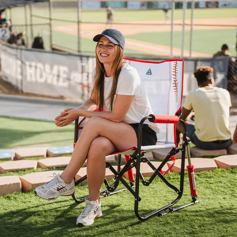Premium All-Weather Stowaway Rocker - Folding Rocking Chair - Perfect for Tailgating Detail