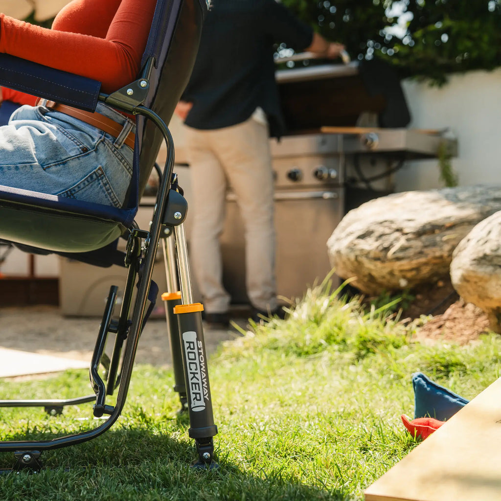 Premium All-Weather Stowaway Rocker - Folding Rocking Chair - Perfect for Tailgating Detail