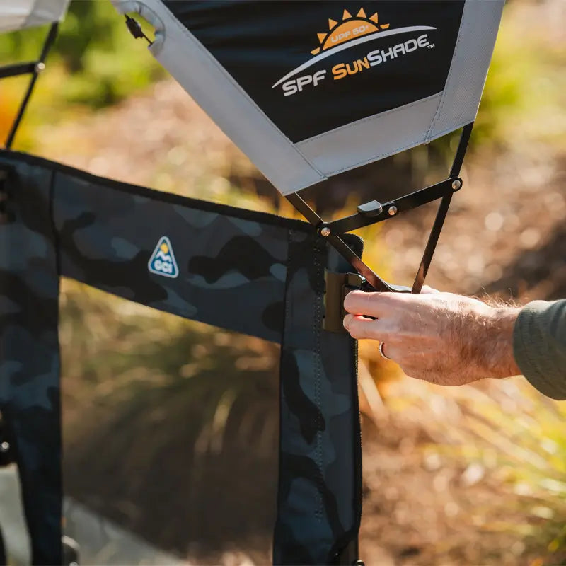 Instant Pop-Up SunShade Accessory - Black - Portable Beach Canopy with Adjustable Shade Angle Detail