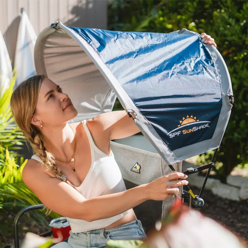 UV-Protection SunShade Accessory - Indigo - Portable Beach Canopy with Adjustable Shade Angle Detail