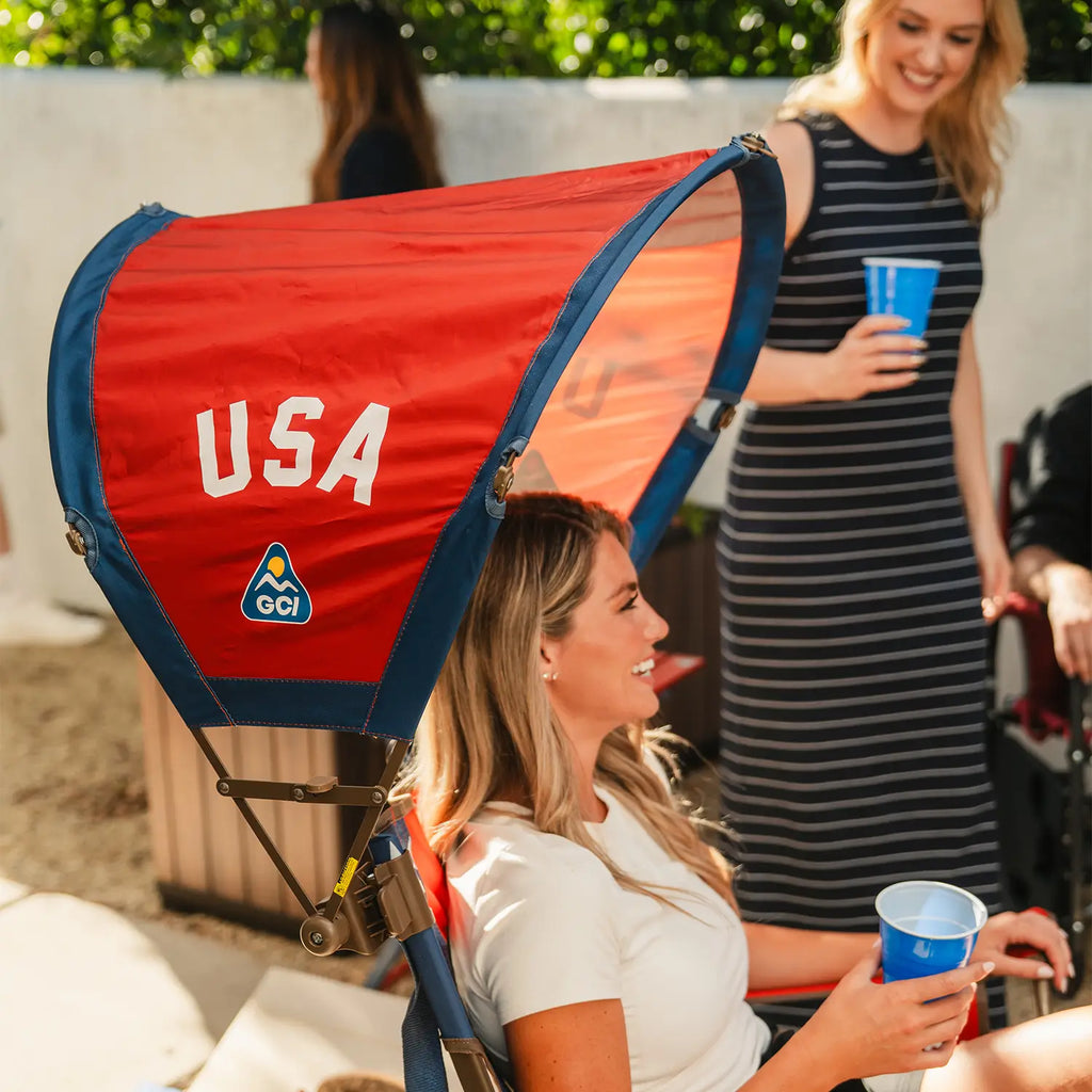 Heavy Duty SunShade Accessory - USA Anniversary Deluxe - Pop-Up Outdoor Sun Shelter - UV400 Protection Detail