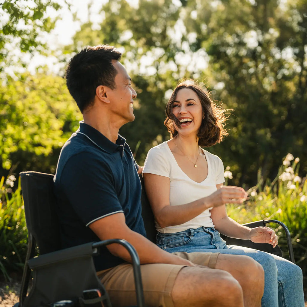 Ultra-Comfortable Tandem Rocker - Camp Rocker Chair for Fishing & Beach Trips Detail