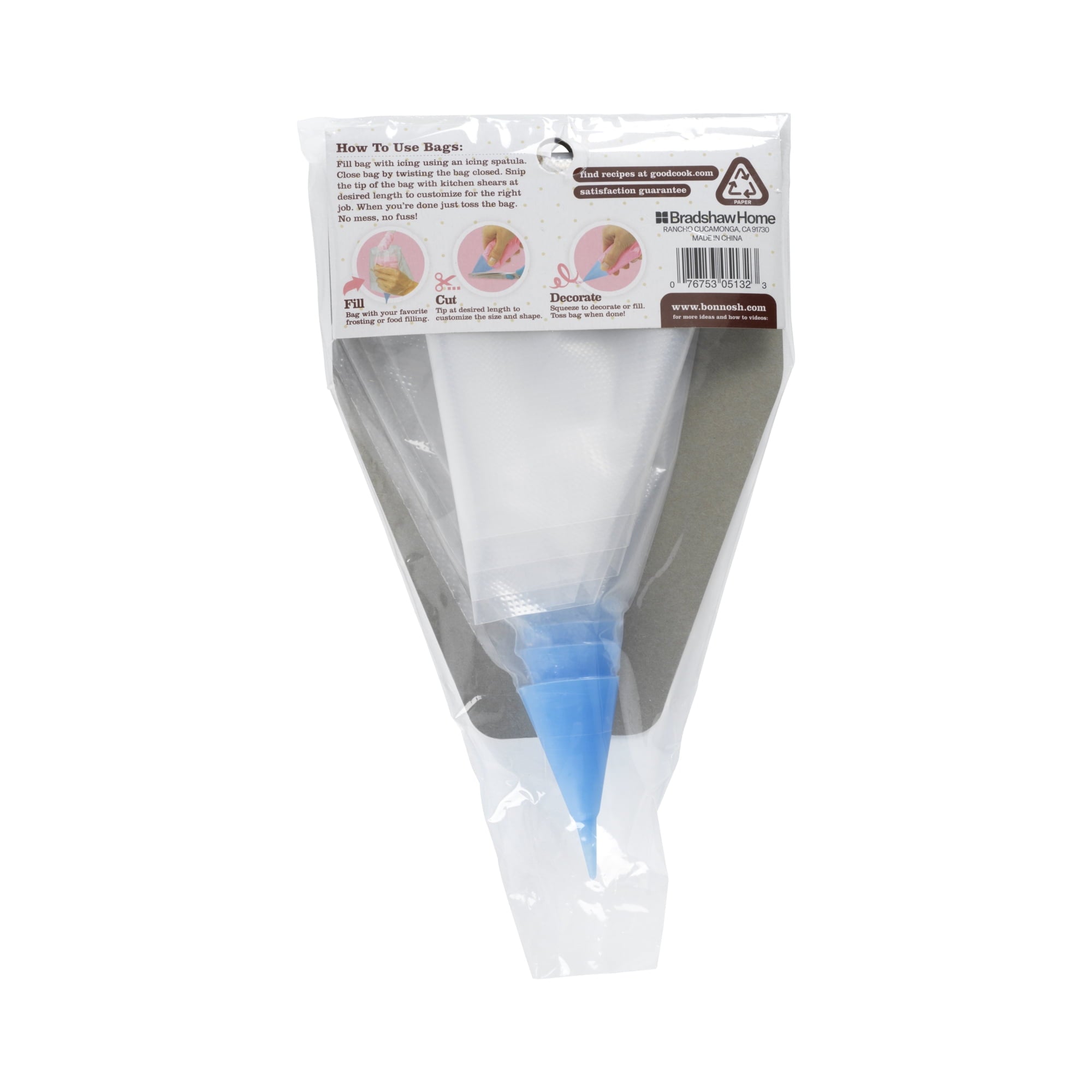 Innovative Bags with Cut-to-Size Oodle Round Tips, 4-Count - Premium Stainless Steel Garlic Presser & Peeler Detail