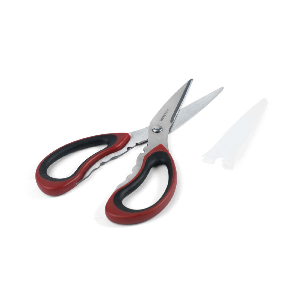 Time-Saving Stainless Steel Kitchen and Herb Shears with Red and Black Handle - Multi-Functional Manual Food Chopper & Slicer Detail