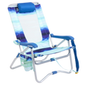 Ergonomic Portable Bi-Fold Beach Chair - Folding Rocking Chair - Perfect for Tailgating - Wave