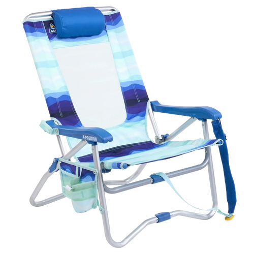 Ergonomic Portable Bi-Fold Beach Chair - Folding Rocking Chair - Perfect for Tailgating - Wave