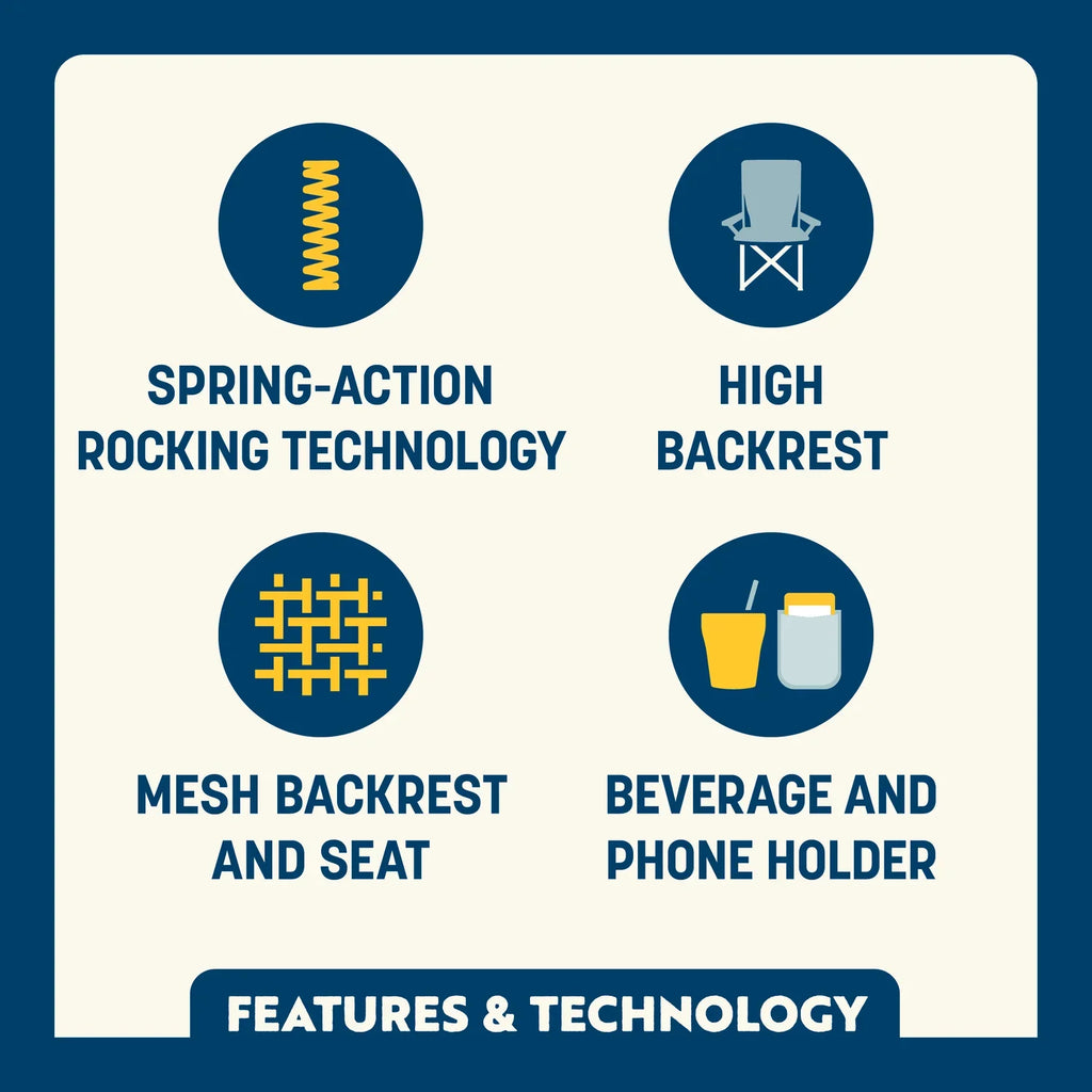 Premium All-Weather BreezeRocker - Outdoor Rocking Chairs with Dynamic Comfort Edge Detail
