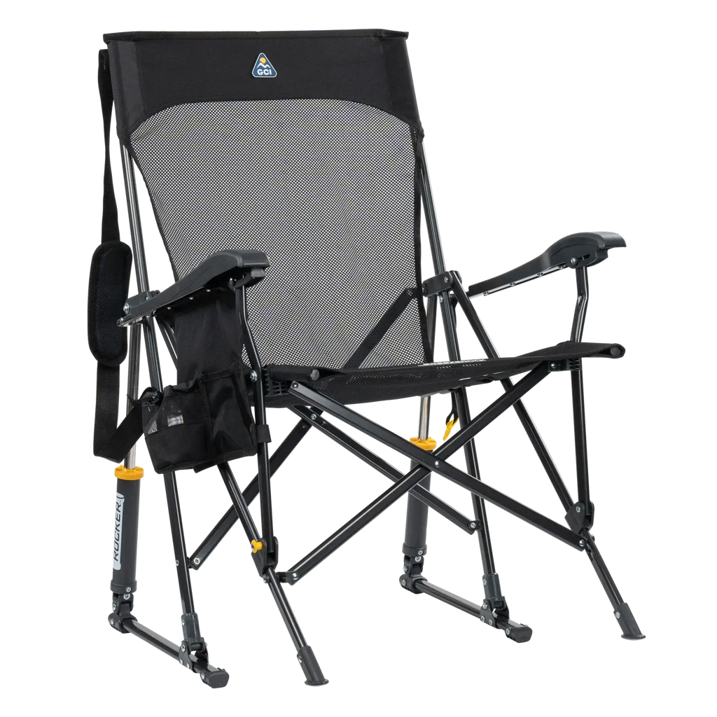 Premium All-Weather BreezeRocker - Outdoor Rocking Chairs with Dynamic Comfort Edge - Black