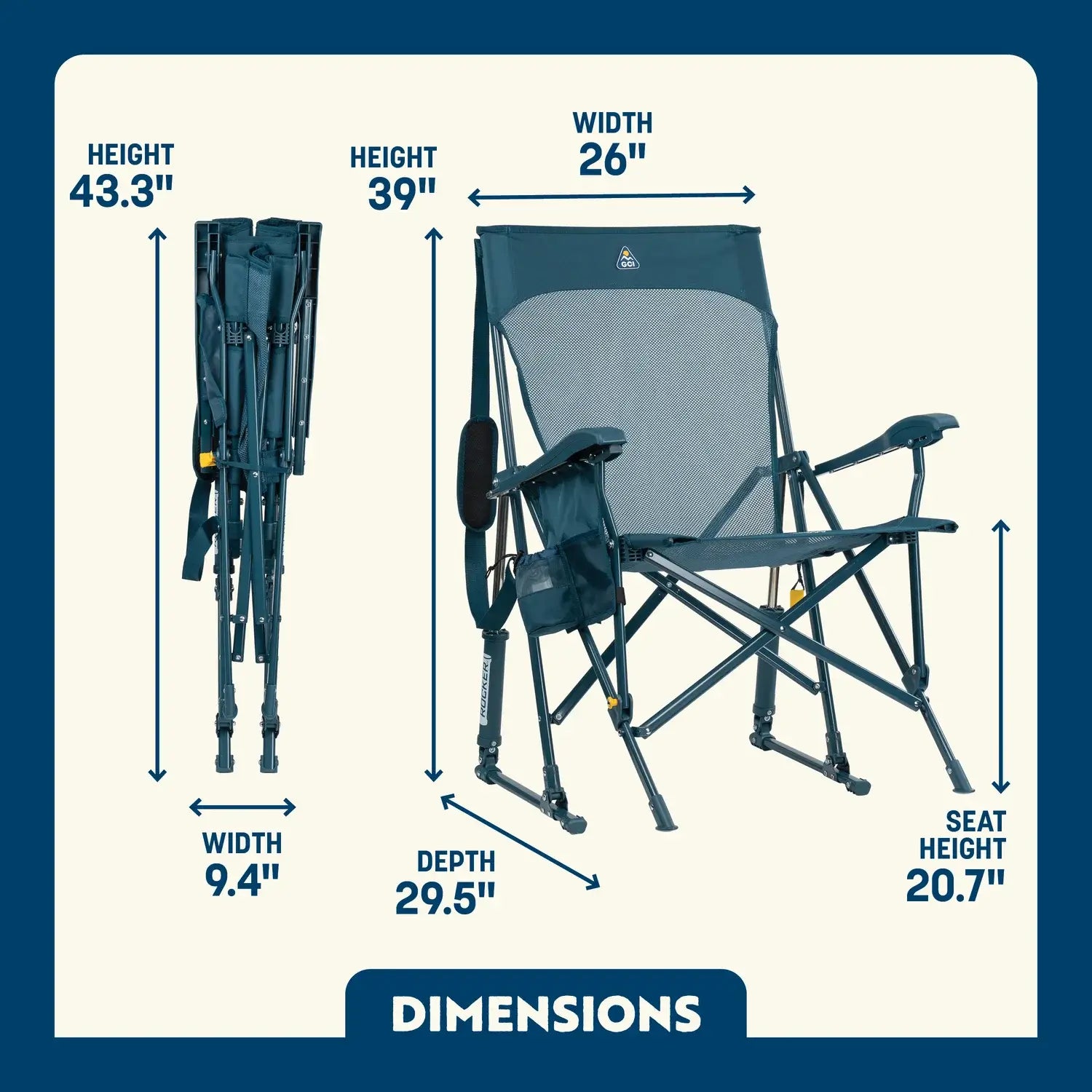 Premium All-Weather BreezeRocker - Outdoor Rocking Chairs with Dynamic Comfort Edge Detail