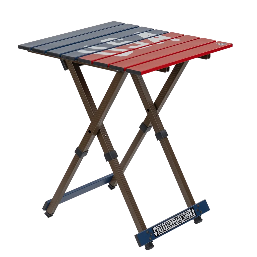 Portable Outdoor Compact Camp Table 20 - USA Anniversary Deluxe - Outdoor Cook Station for Tailgating & BBQ - Default Title