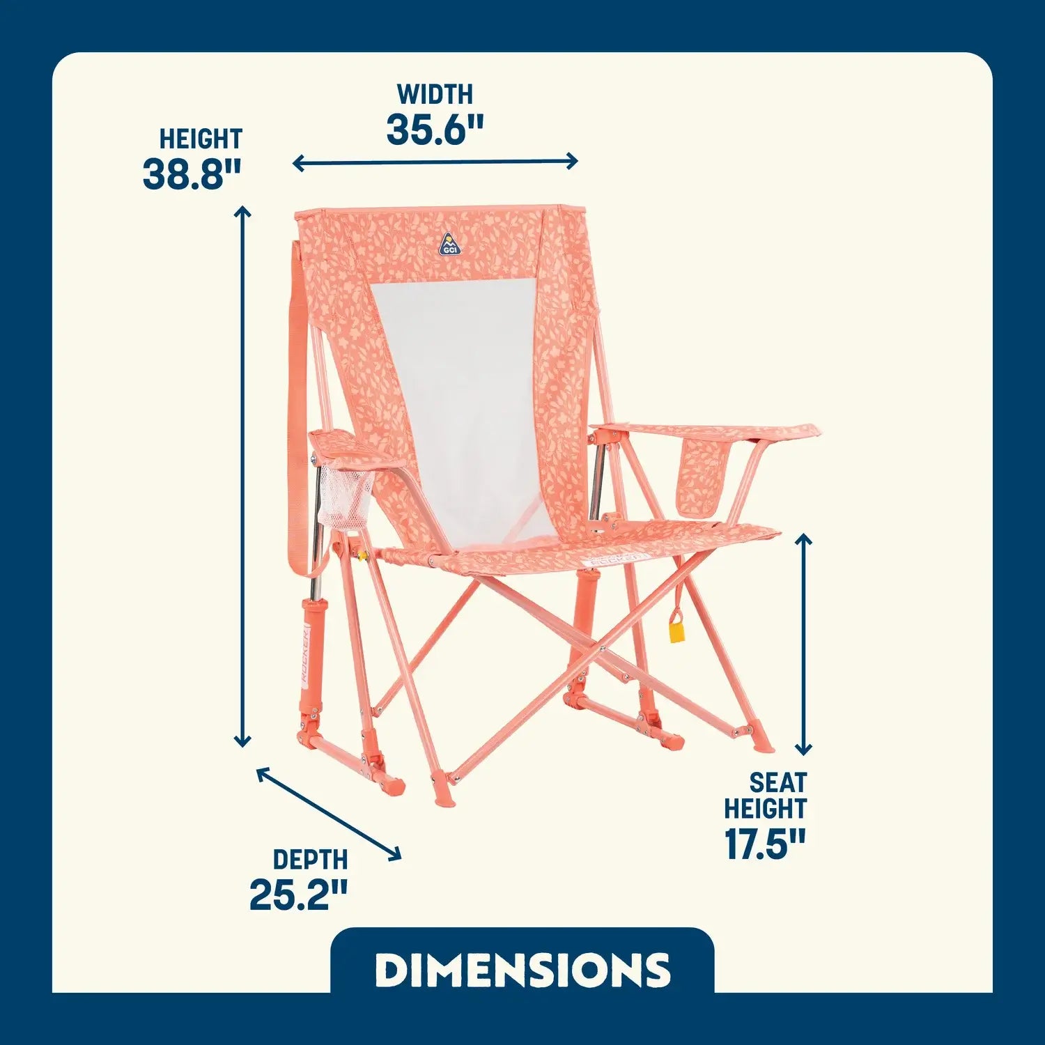 Heavy Duty Comfort Pro Rocker - Outdoor Rocking Chairs with Dynamic Comfort Edge Detail