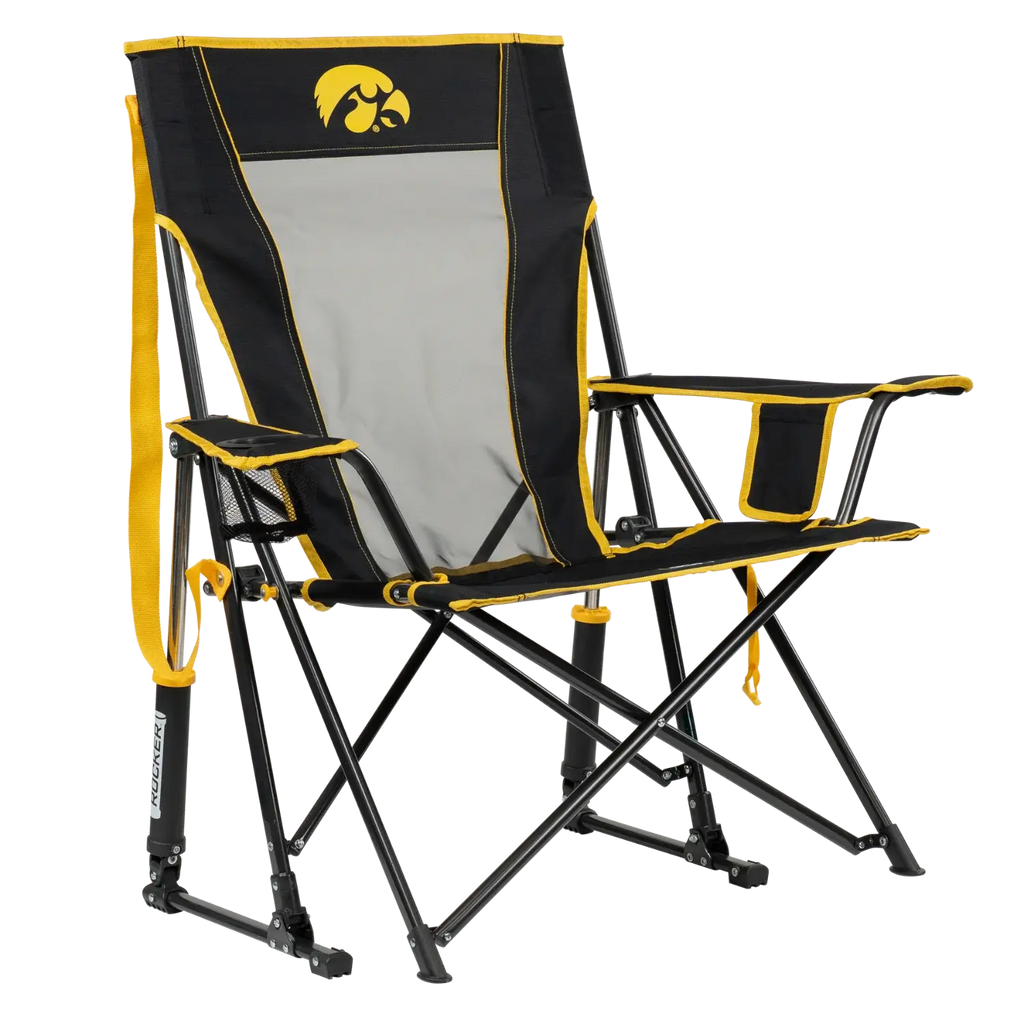 Ultra-Comfortable Comfort Pro Rocker - Iowa Hawkeyes - Camp Rocker Chair for Fishing & Beach Trips - Default Title