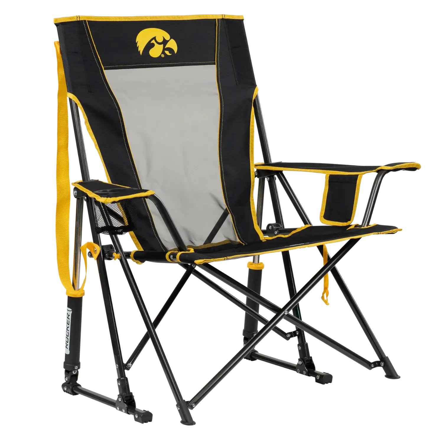 Ultra-Comfortable Comfort Pro Rocker - Iowa Hawkeyes - Camp Rocker Chair for Fishing & Beach Trips - Default Title