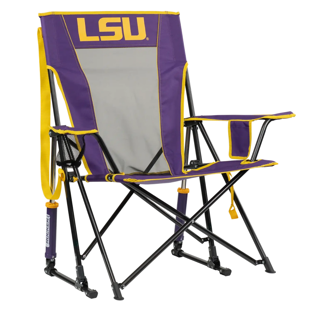 Premium All-Weather Comfort Pro Rocker - LSU Tigers - Folding Rocking Chair - Perfect for Tailgating - Default Title