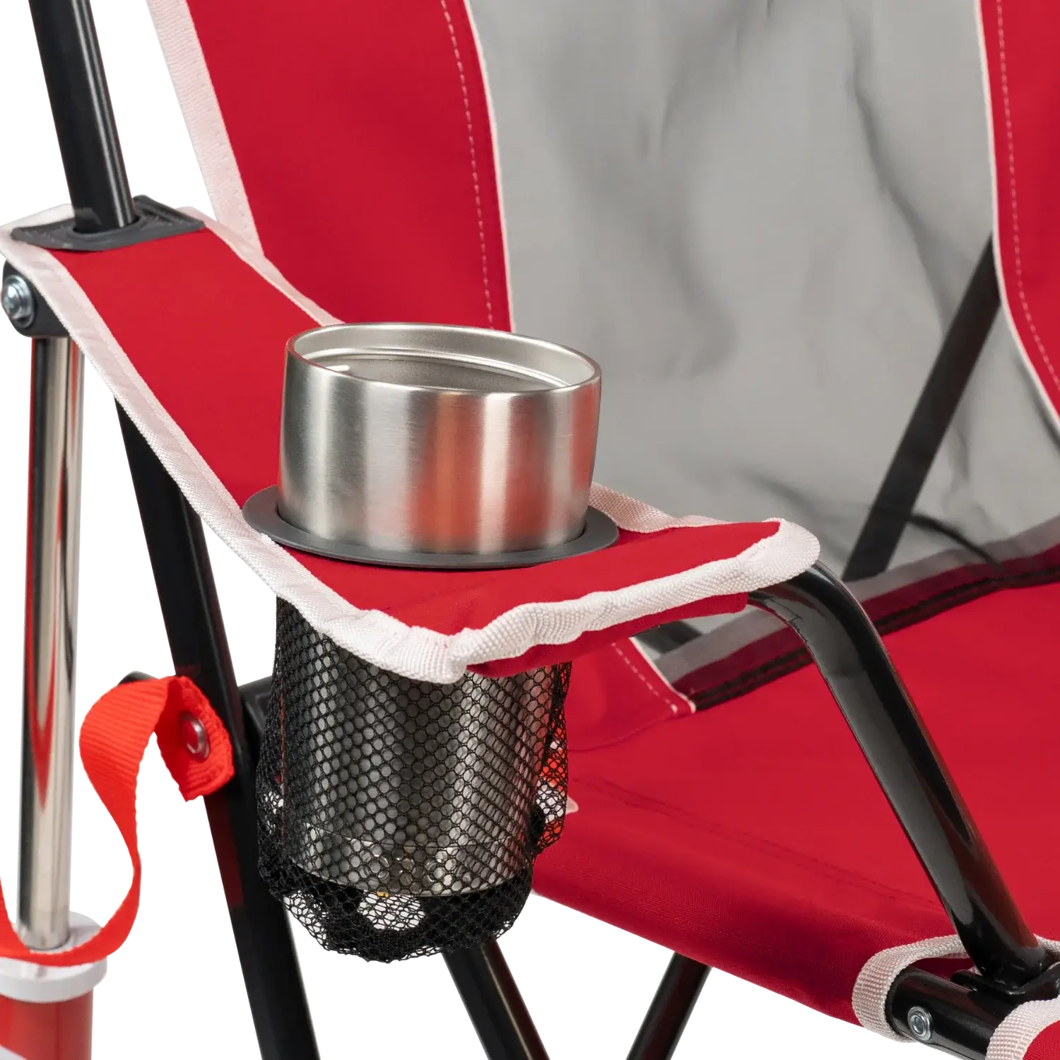 Foldable Comfort Pro Rocker - Nebraska Cornhuskers - Camp Rocker Chair for Fishing & Beach Trips Detail