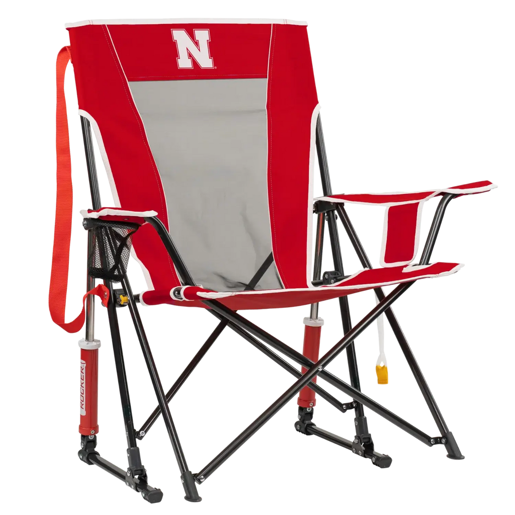Foldable Comfort Pro Rocker - Nebraska Cornhuskers - Camp Rocker Chair for Fishing & Beach Trips - Default Title
