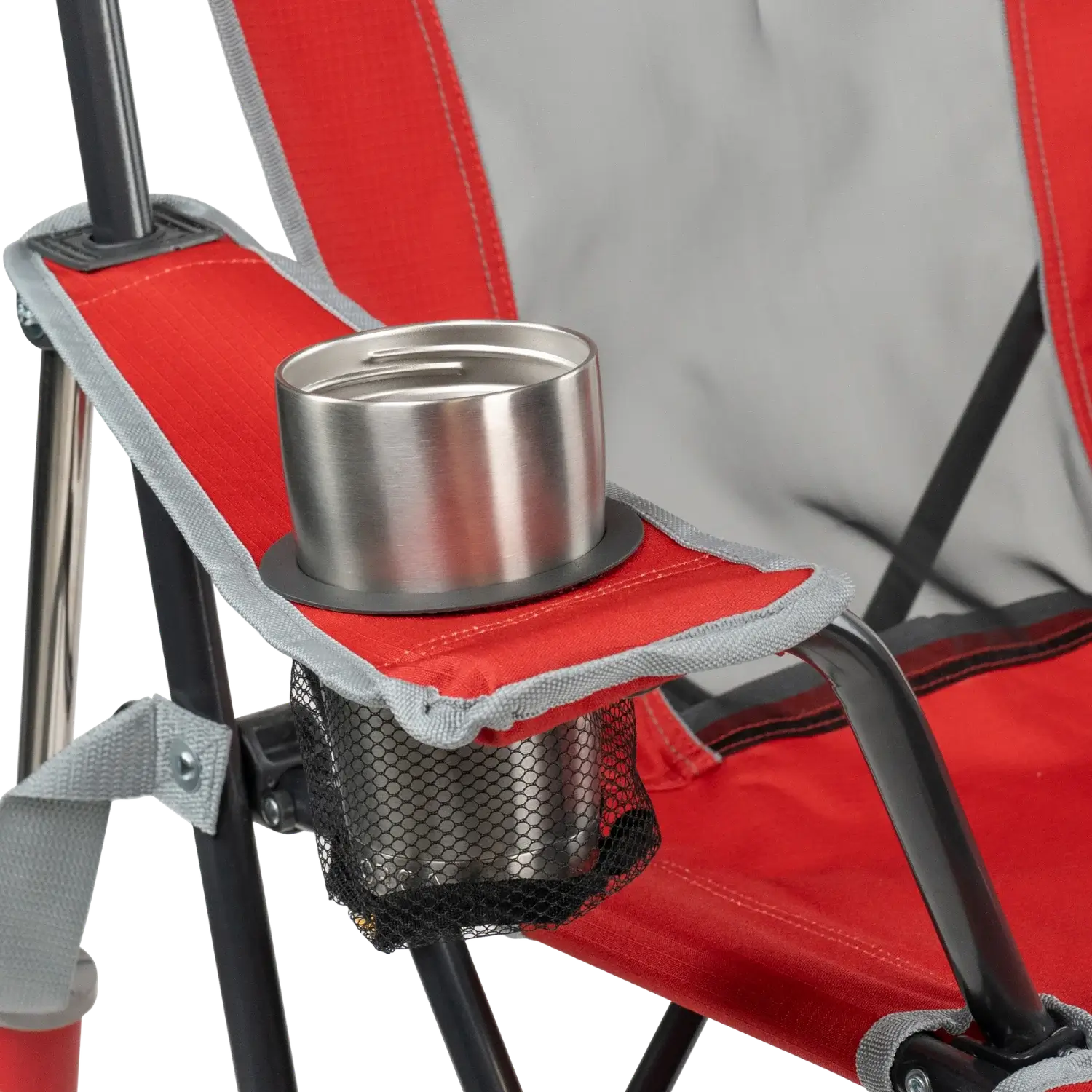 Ultra-Comfortable Comfort Pro Rocker - Ohio State Buckeyes - Folding Rocking Chair - Perfect for Tailgating Detail