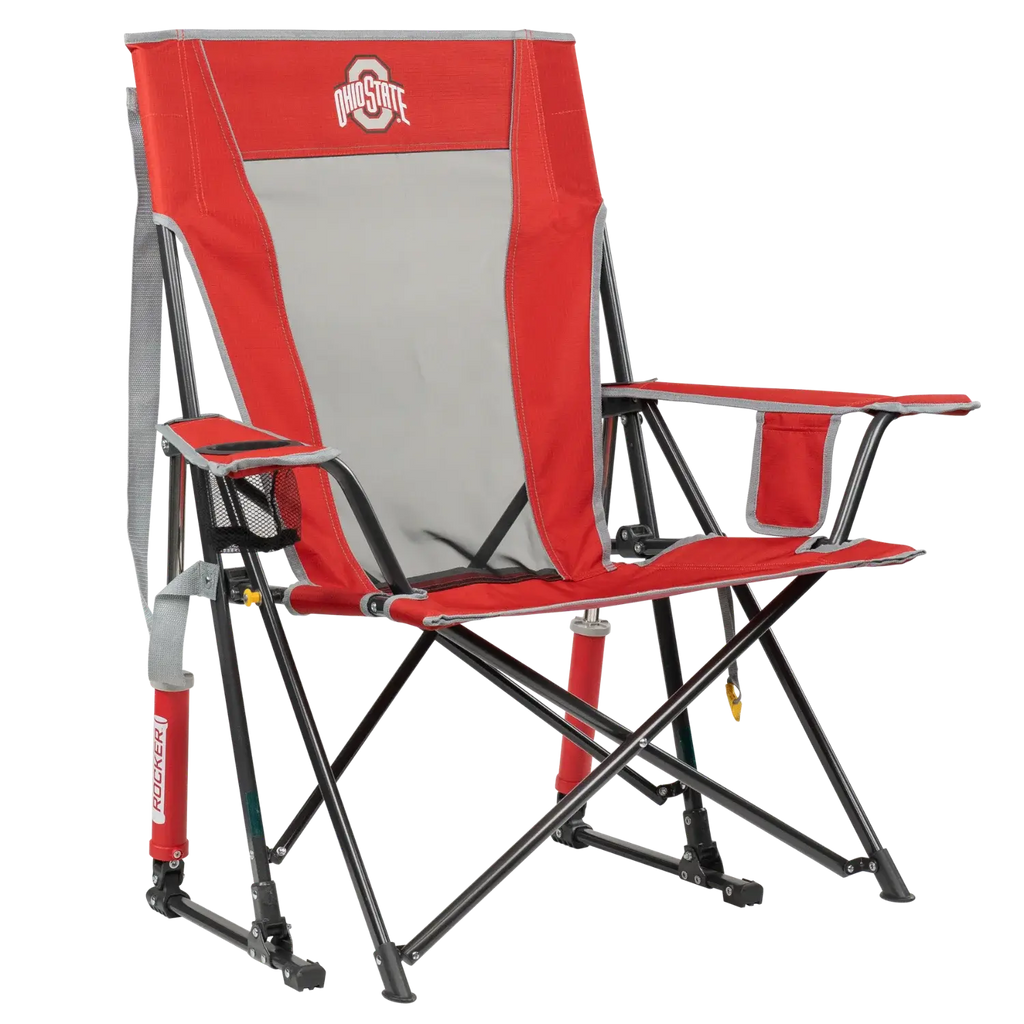 Ultra-Comfortable Comfort Pro Rocker - Ohio State Buckeyes - Folding Rocking Chair - Perfect for Tailgating - Default Title