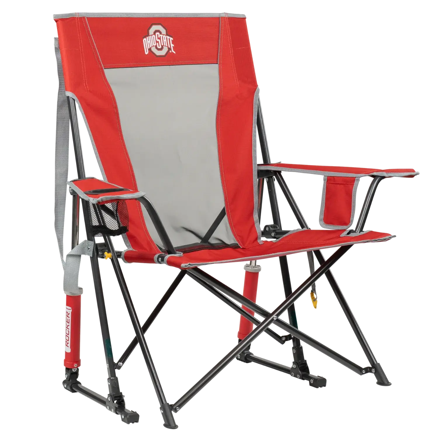 Ultra-Comfortable Comfort Pro Rocker - Ohio State Buckeyes - Folding Rocking Chair - Perfect for Tailgating - Default Title