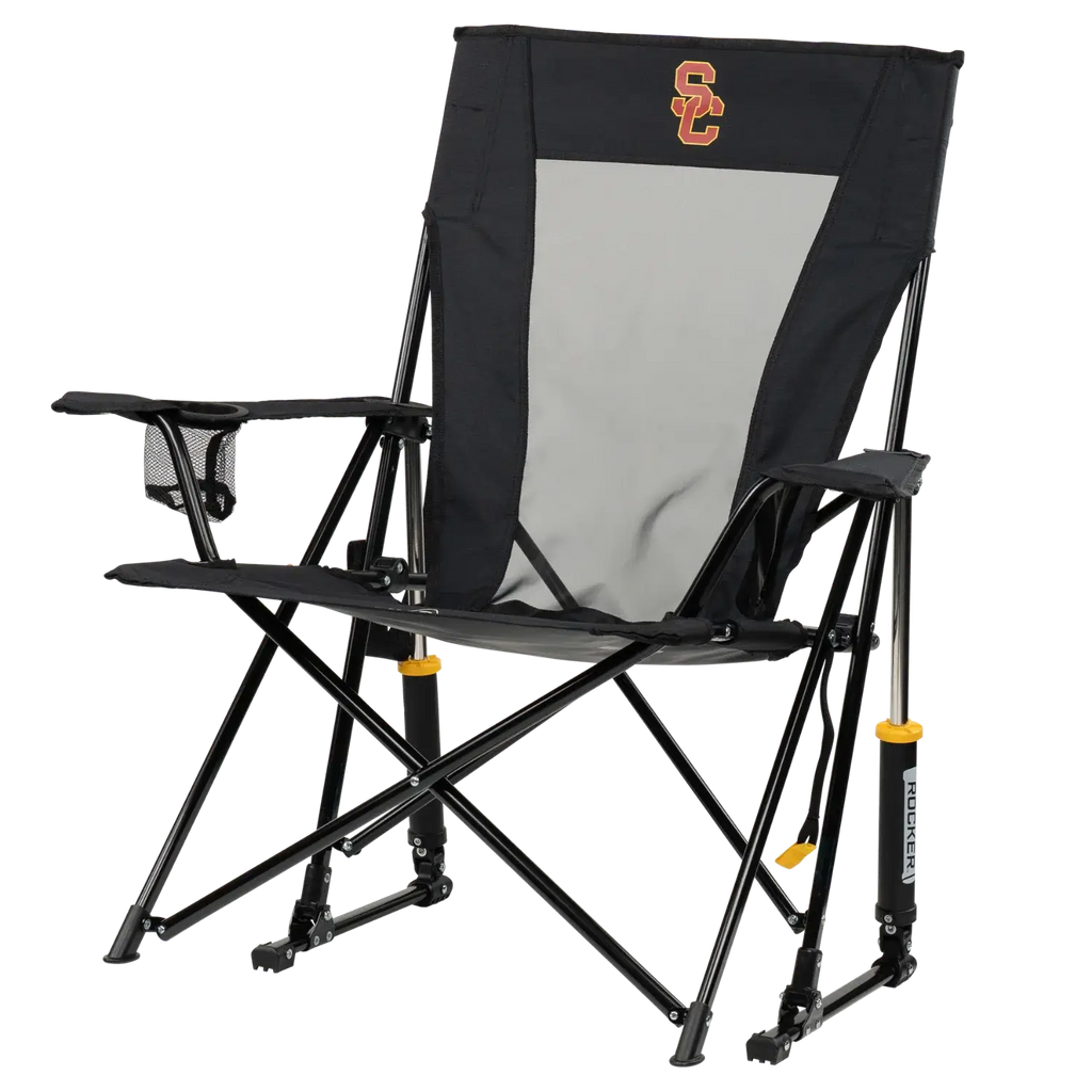 Heavy Duty Comfort Pro Rocker - USC Trojans - Camp Rocker Chair for Fishing & Beach Trips Detail