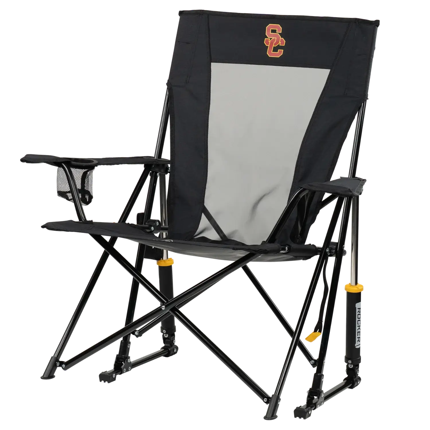 Heavy Duty Comfort Pro Rocker - USC Trojans - Camp Rocker Chair for Fishing & Beach Trips Detail