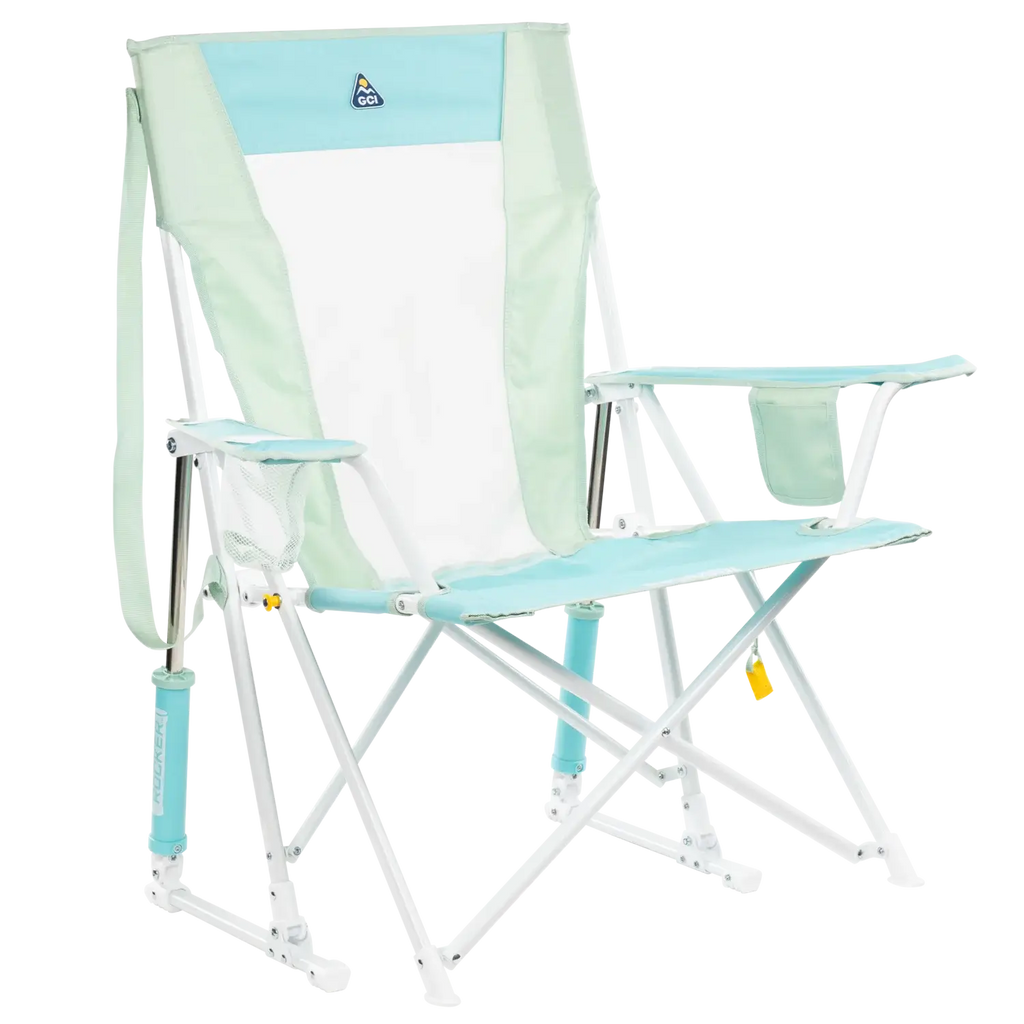 Heavy Duty Comfort Pro Rocker - Outdoor Rocking Chairs with Dynamic Comfort Edge - Pastel Green