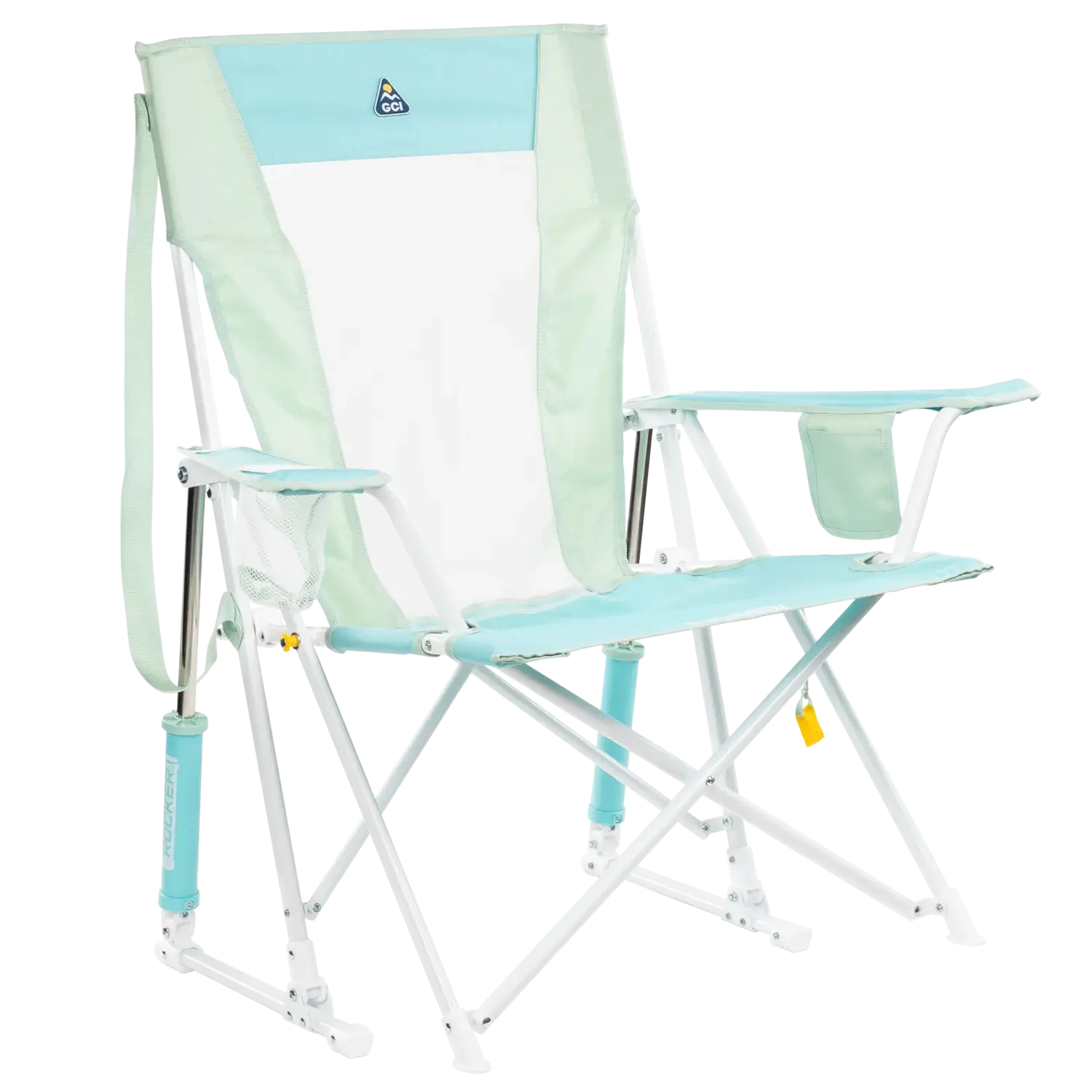 Heavy Duty Comfort Pro Rocker - Outdoor Rocking Chairs with Dynamic Comfort Edge - Pastel Green