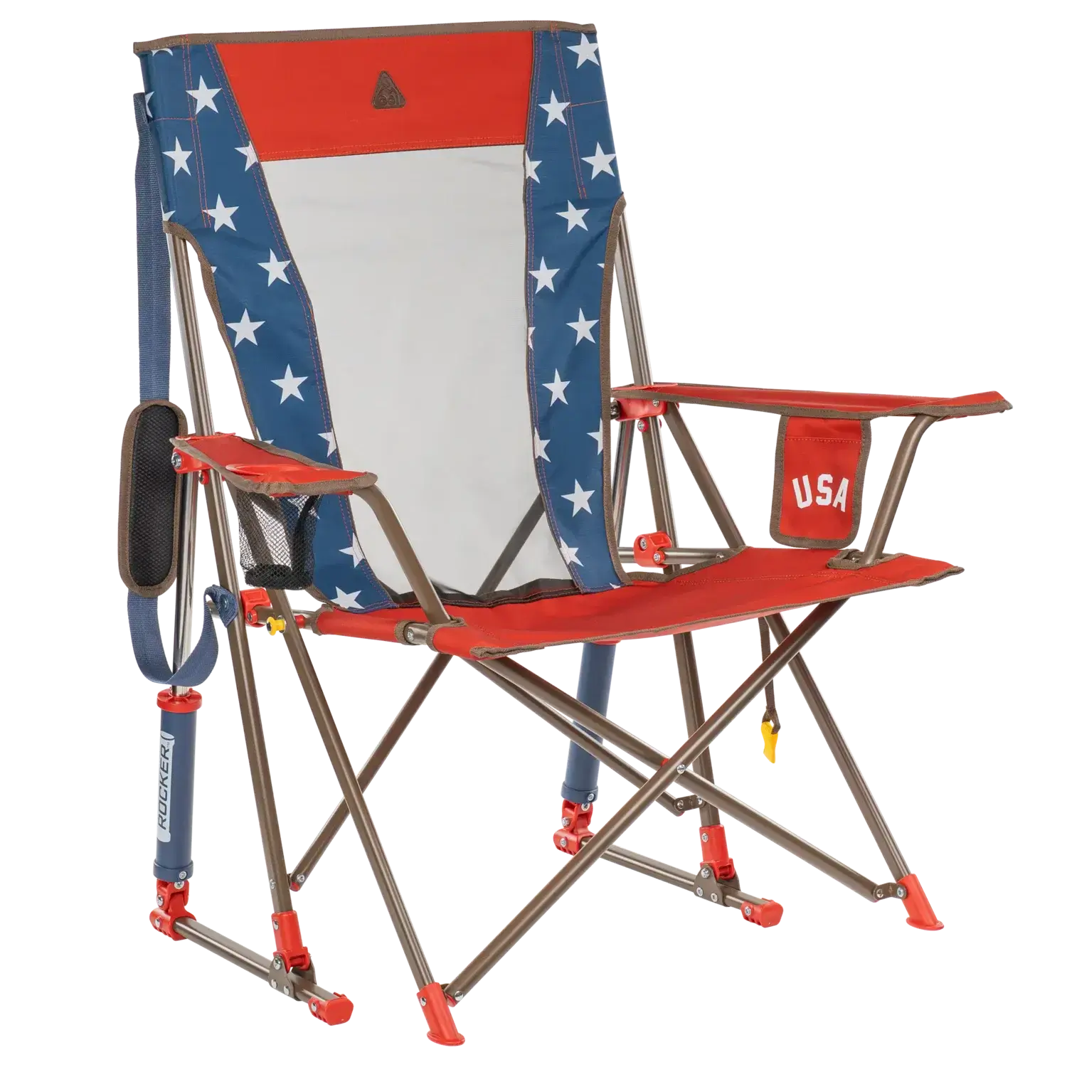 Heavy Duty Comfort Pro Rocker - Outdoor Rocking Chairs with Dynamic Comfort Edge - USA Anniversary Deluxe