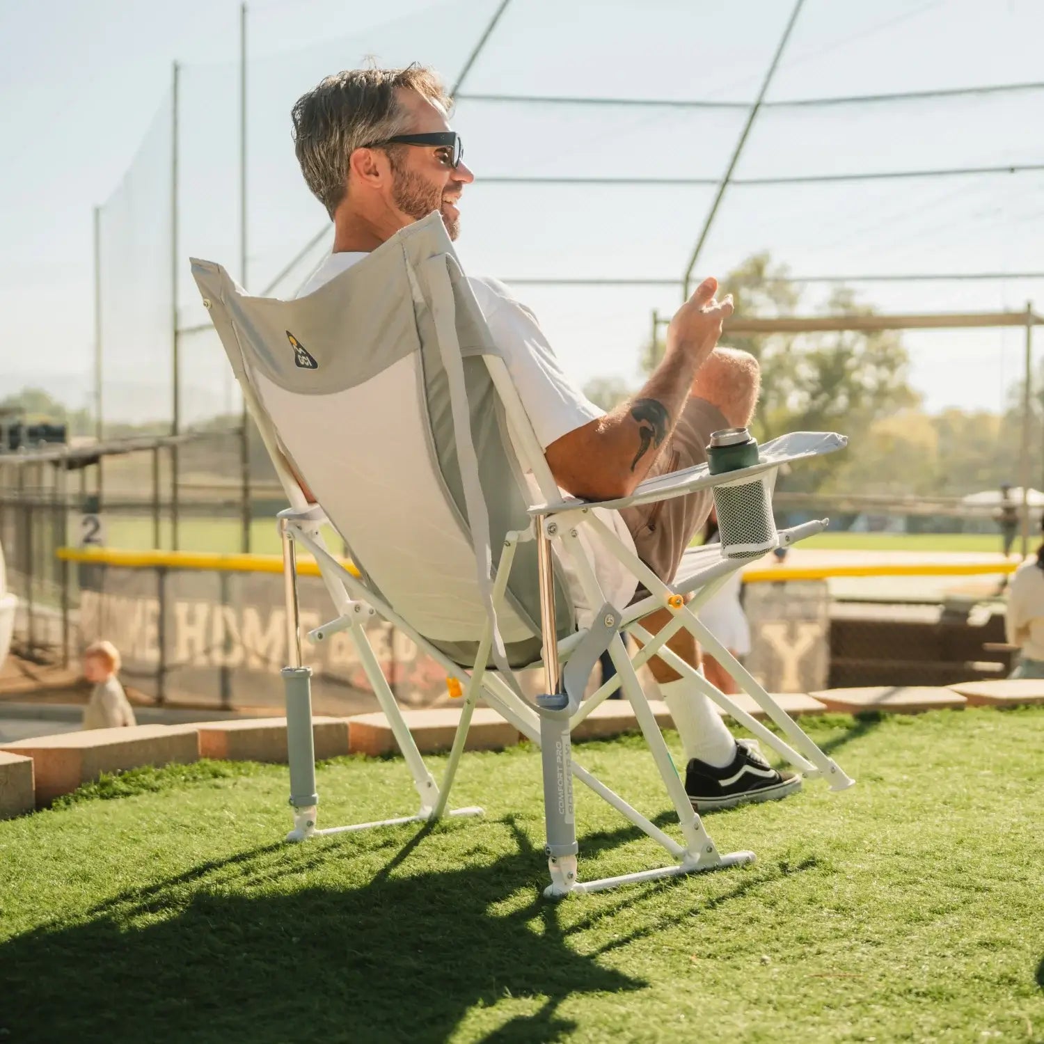 Ergonomic Portable Comfort Pro Rocker XL - Folding Rocking Chair - Perfect for Tailgating Detail