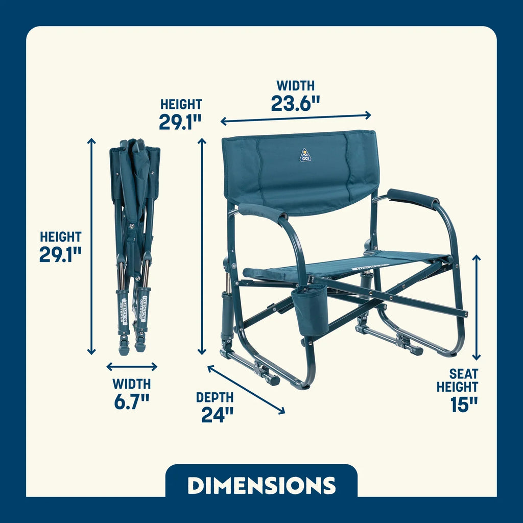 Premium All-Weather Grab & Go Rocker - Rocker Chair for Camping & Lawns Detail