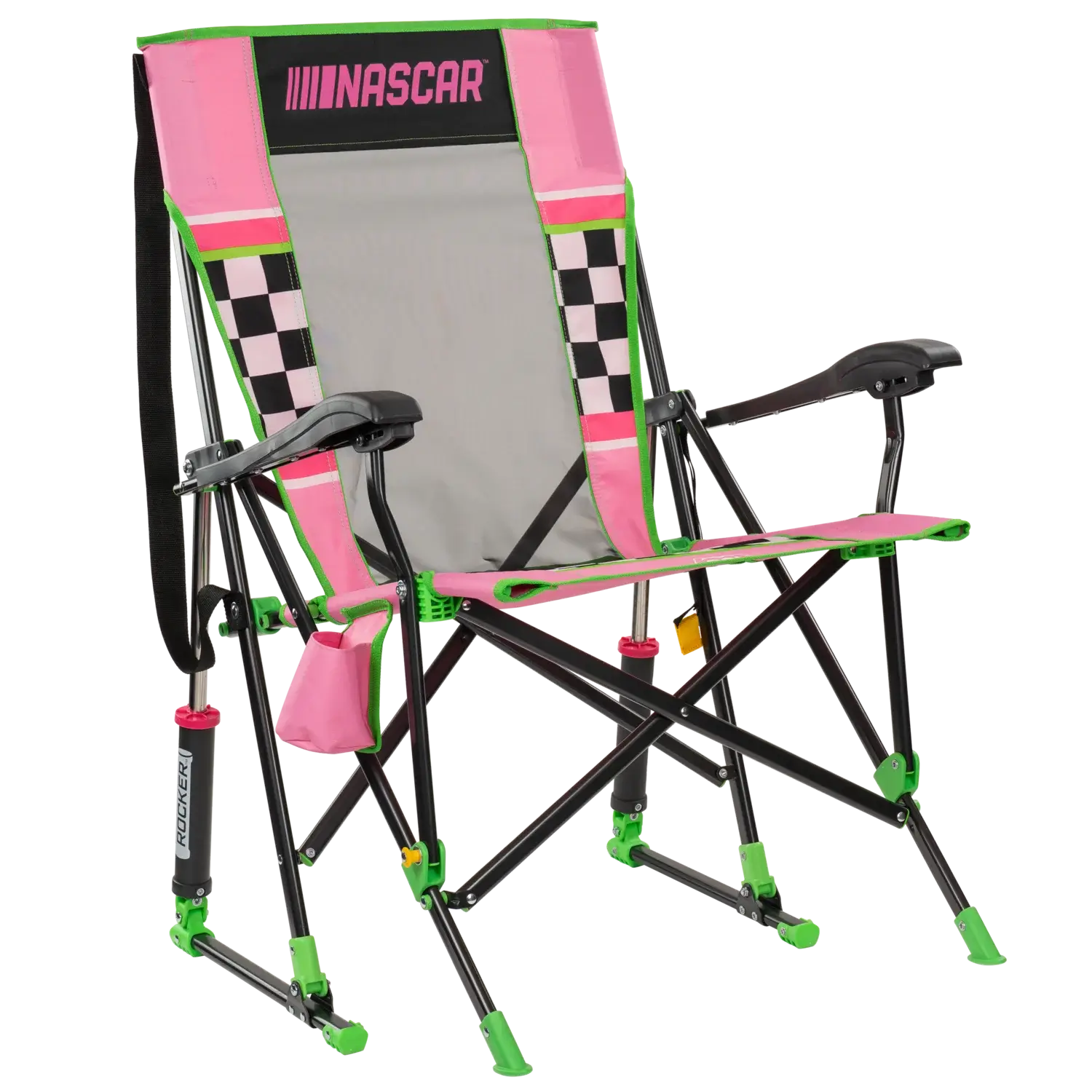 Heavy Duty NASCAR RoadTrip Rocker - Pink - Camp Rocker Chair for Fishing & Beach Trips - Default Title