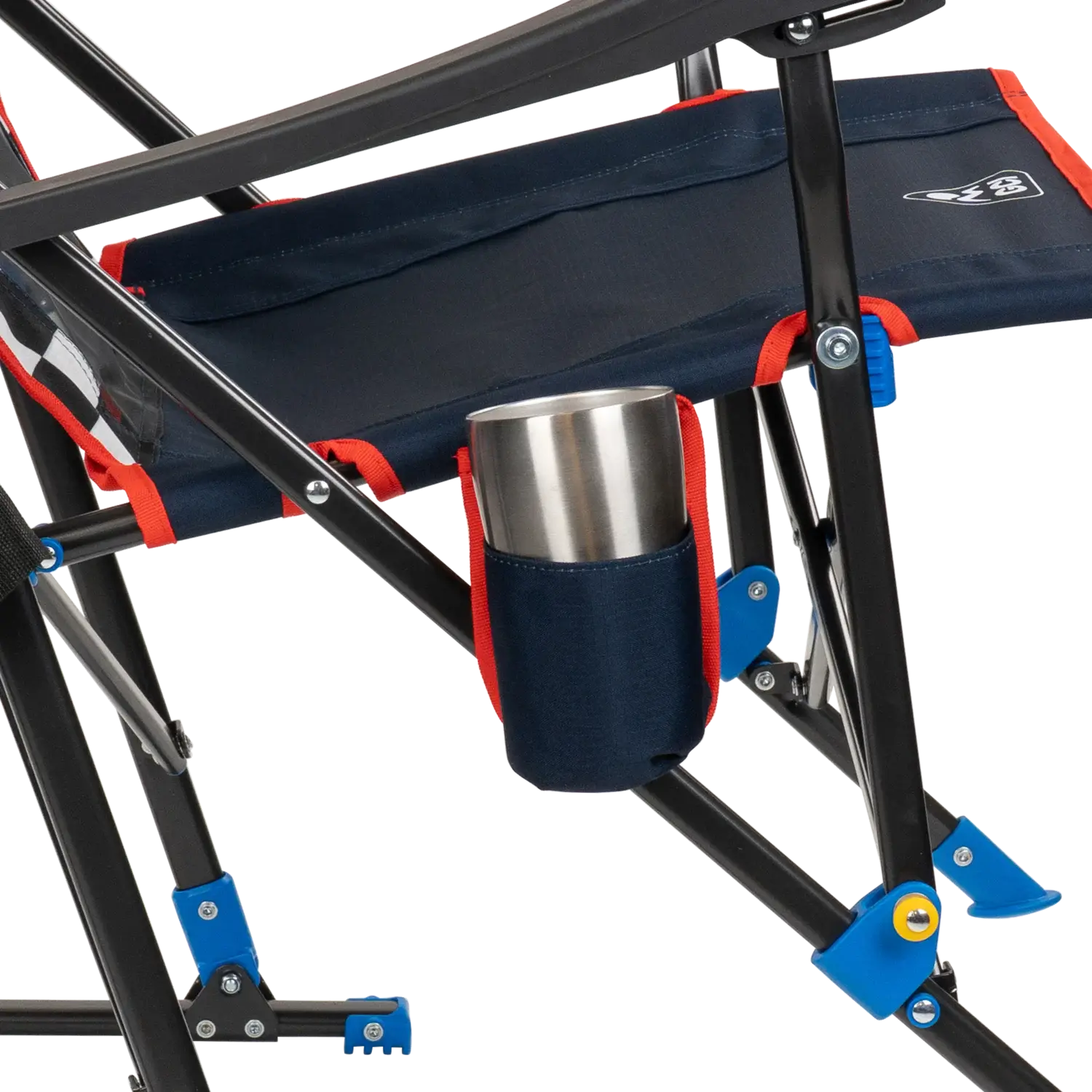 Ergonomic Portable NASCAR RoadTrip Rocker - Blue - Outdoor Rocking Chairs with Dynamic Comfort Edge Detail