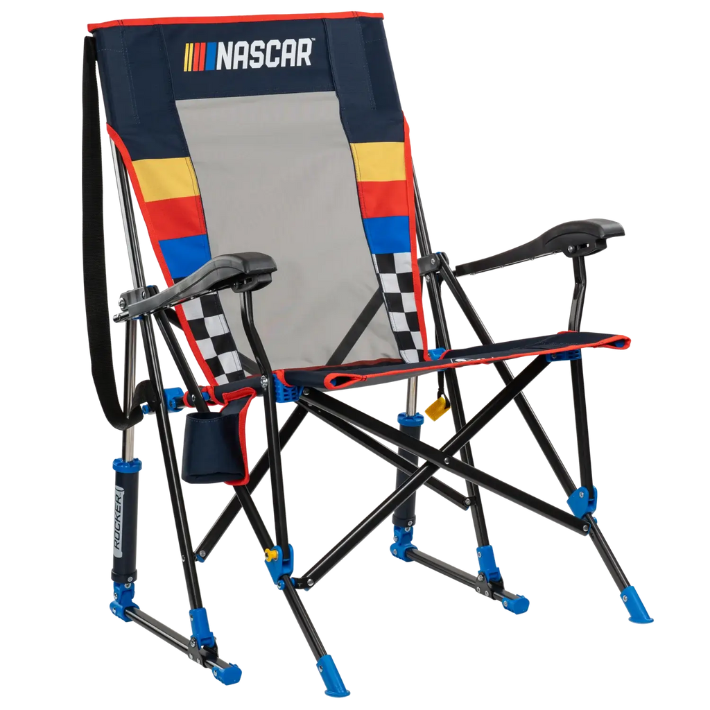 Ergonomic Portable NASCAR RoadTrip Rocker - Blue - Outdoor Rocking Chairs with Dynamic Comfort Edge - Default Title